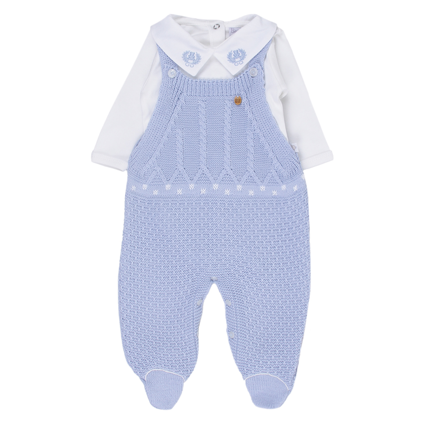 Saída de Maternidade Beth Bebê Tricô Bordado Cavalo 3 Peças