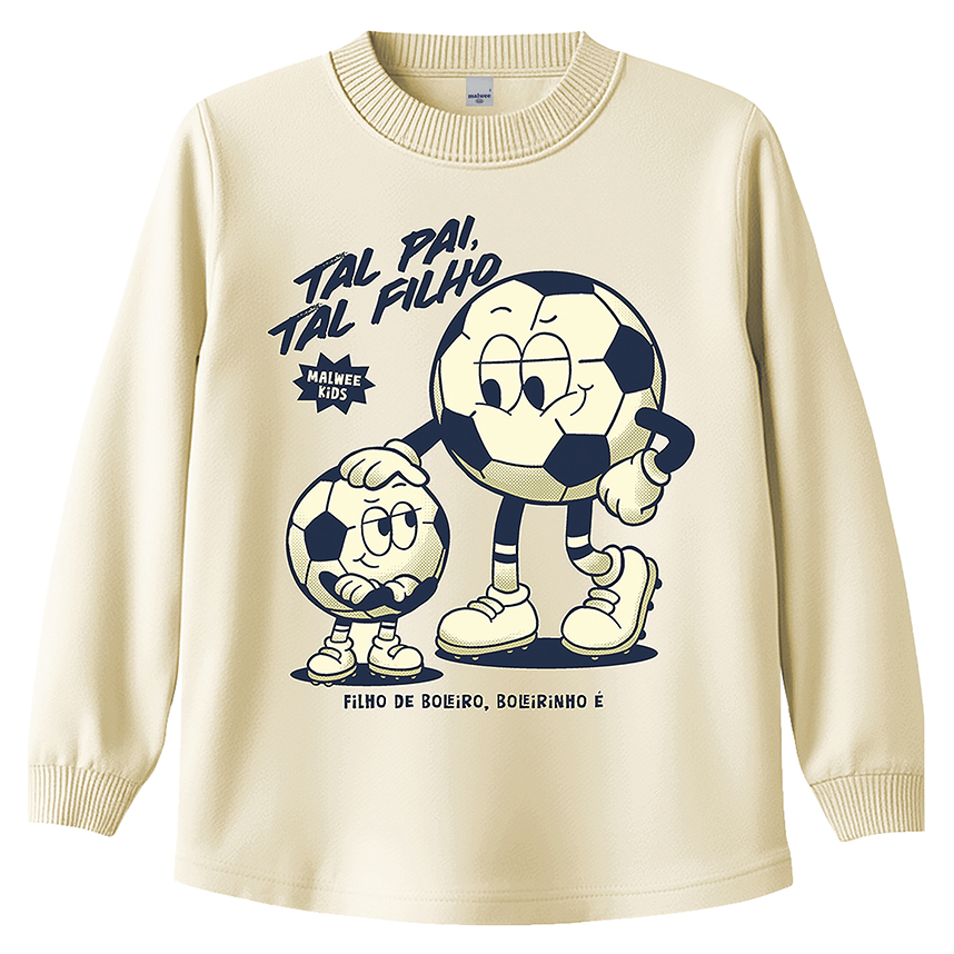 Camiseta Infantil Malwee Básica Manga Longa Estampada