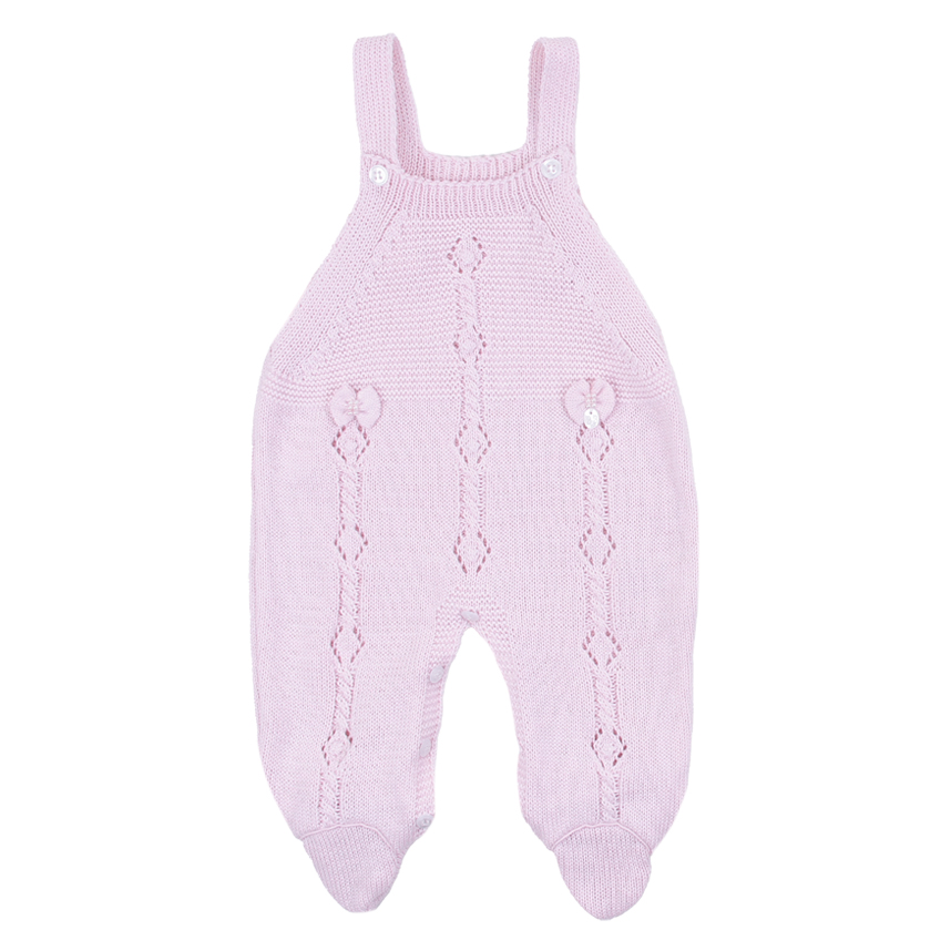 Saída Maternidade Beth Bebê Tricô Detalhe Laços 3 Peças