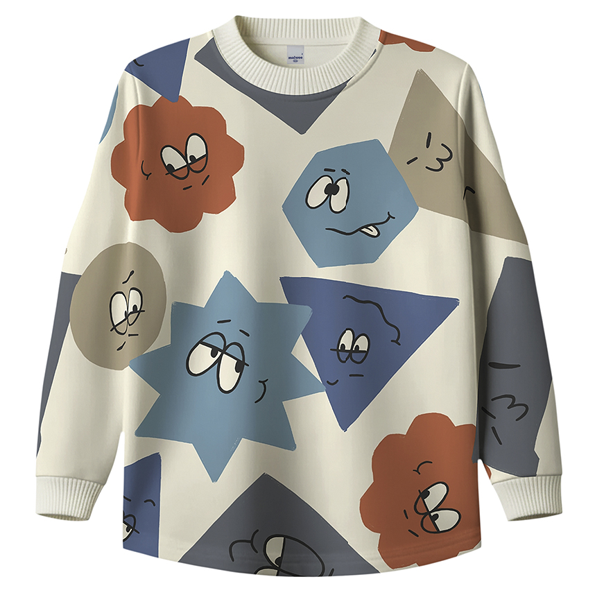 Camiseta Infantil Malwee Básica Manga Longa Estampada