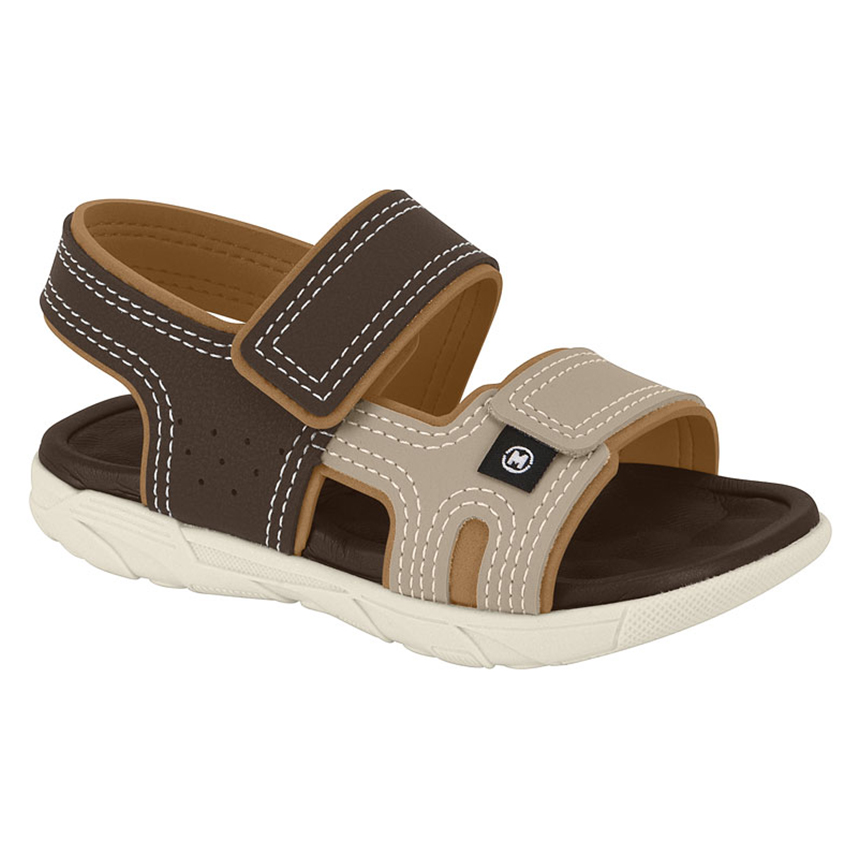 Sandália Infantil Molekinho Detalhe Com 2 Velcros