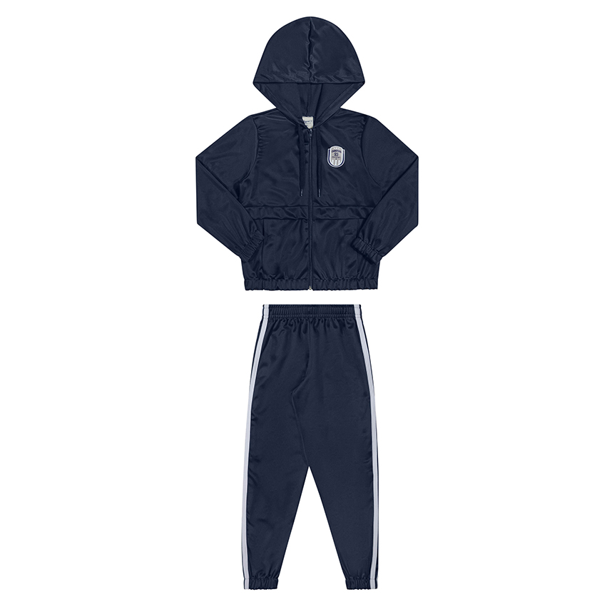 Conjunto Infantil Angerô Blusão Com Capuz E Calça Em Helanca