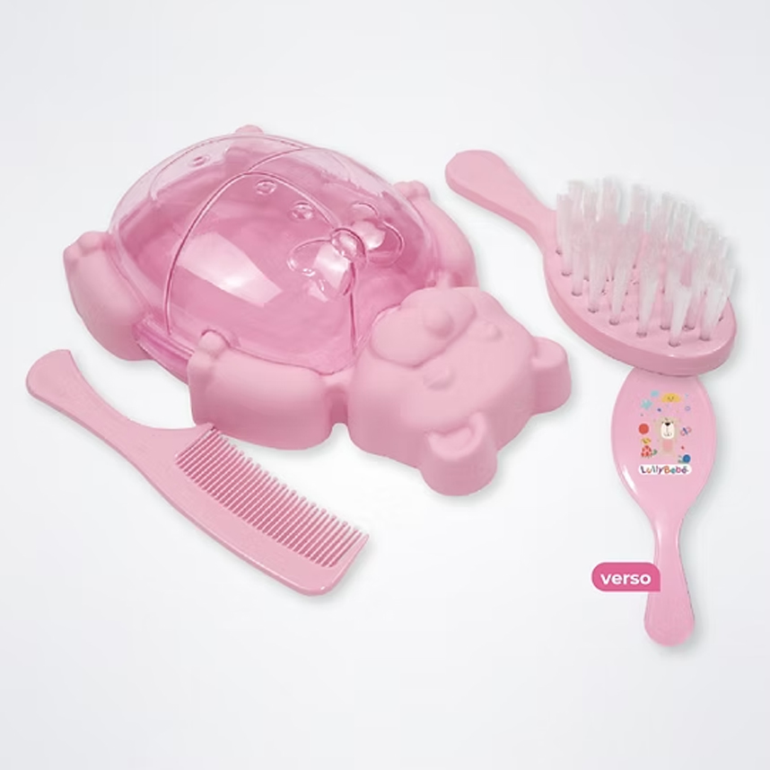 Kit Higiene Lully Bebê Formato Urso com 03 Peças Kit Higiene Lully Bebê Formato Urso com 03 Peças