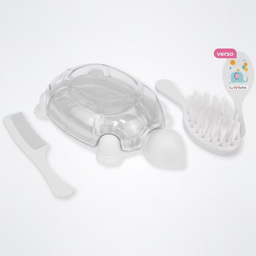 Kit Higiene Lully Bebê Formato Tartaruga com 03 Peças