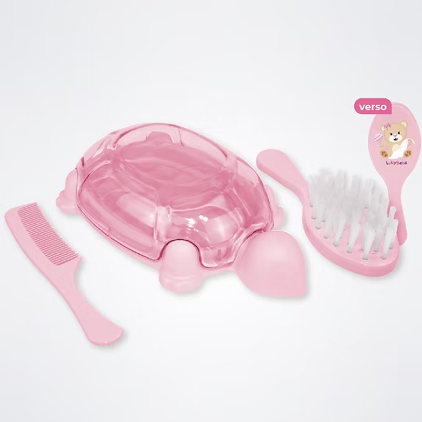 Kit Higiene Lully Bebê Formato Tartaruga com 03 Peças Kit Higiene Lully Bebê Formato Tartaruga com 03 Peças