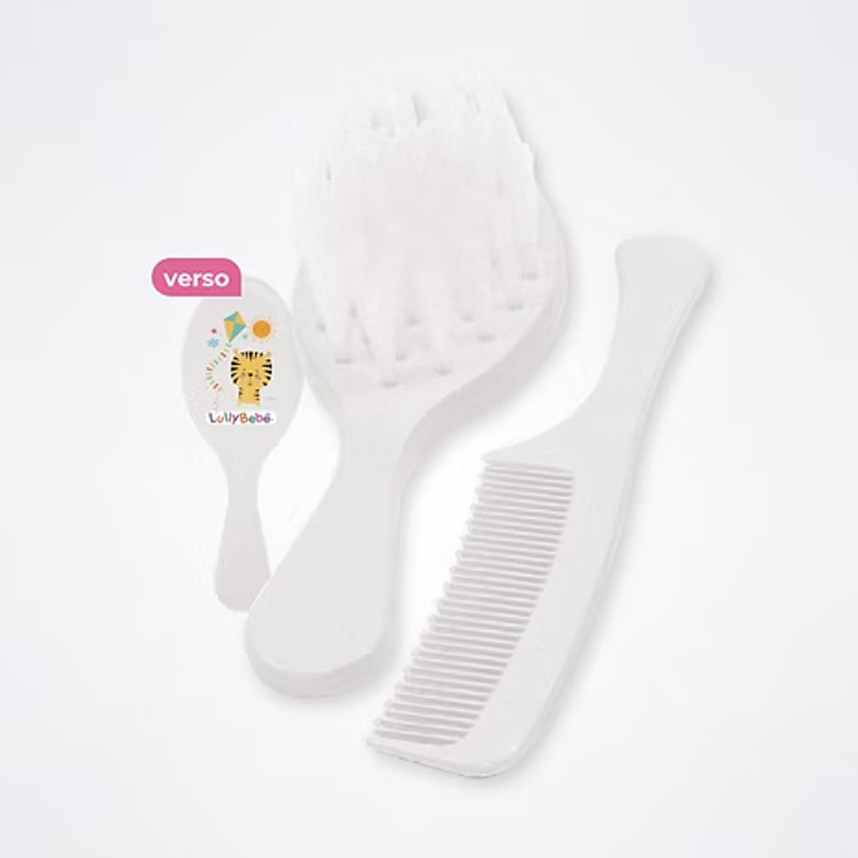 Pente E Escova Lully Bebê Com 02 Peças