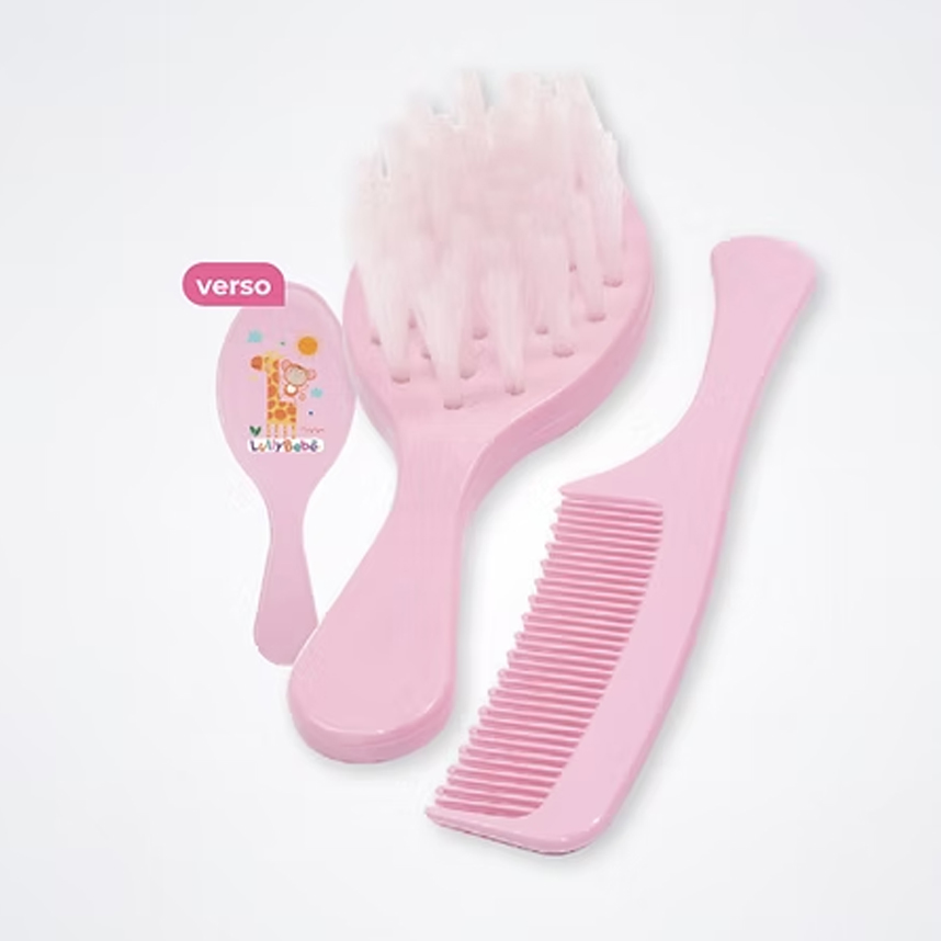 Pente E Escova Lully Bebê Com 02 Peças Pente E Escova Lully Bebê Com 02 Peças
