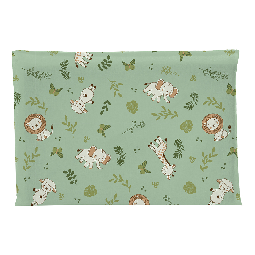 Travesseiro Antissufocante Bercinho Estampa Safari Folhas