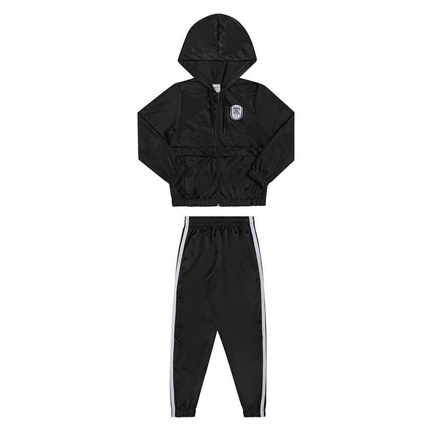 Conjunto Juvenil Angerô Blusão Com Capuz E Calça Em Helanca