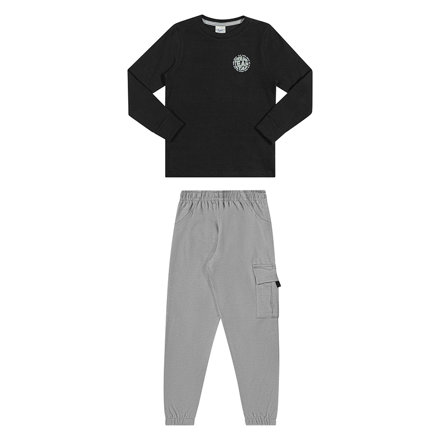 Conjunto Infantil Angerô Blusão Estampado E Calça