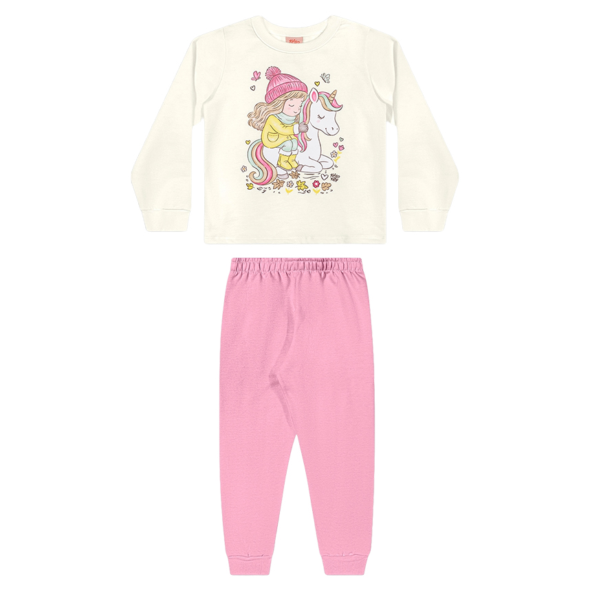 Conjunto Infantil Kely Kety Blusão Estampa Unicórnio E Calça