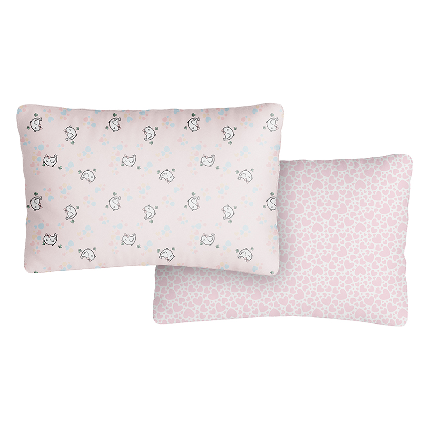 Fronha Bublim Malha Estampa Passarinha 2 Peças