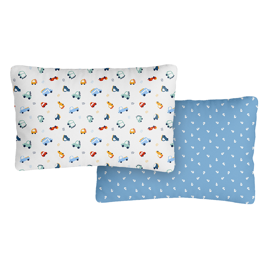 Fronha Bublim Malha Estampada Carrossauro 2 Peças