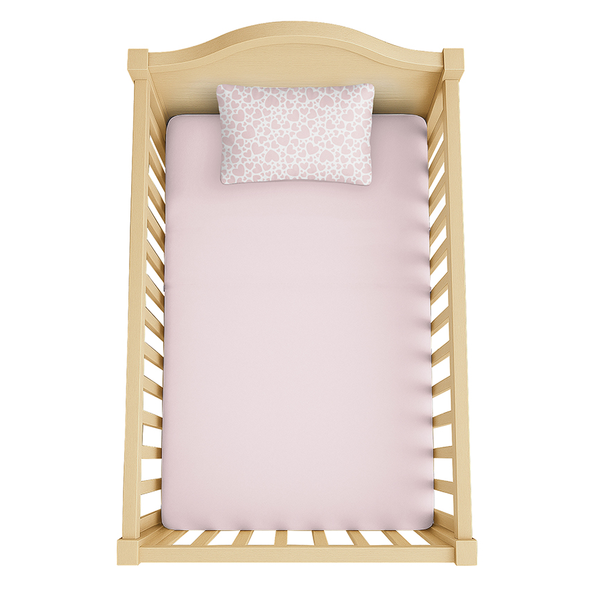 Jogo de Lençol Berço Americano Bublim Corações 2 Peças