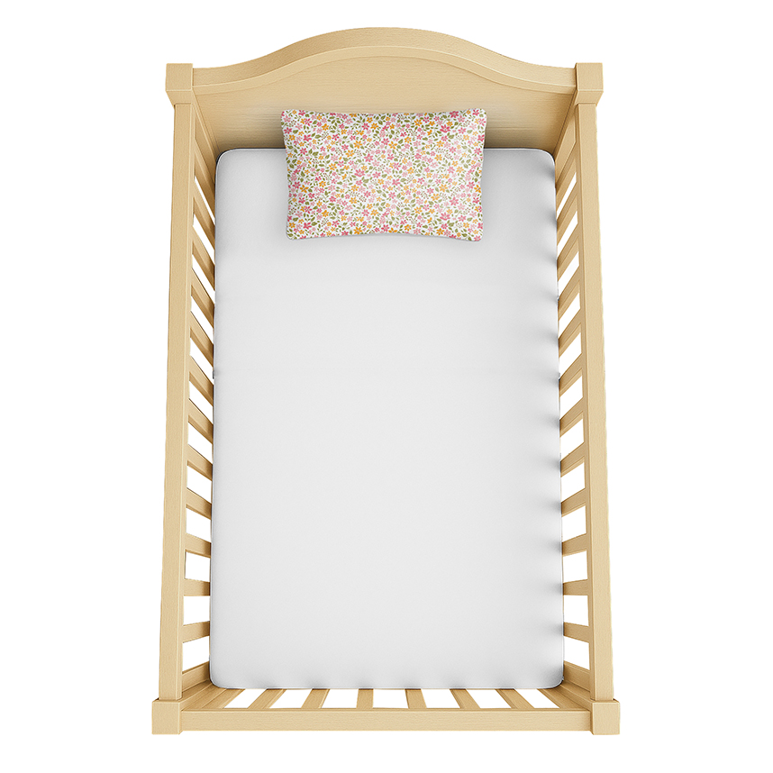 Jogo de Lençol Berço Americano Bublim Floral 2 Peças