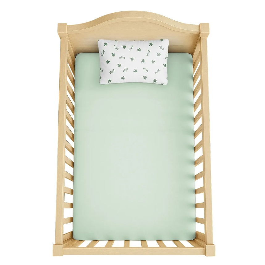 Jogo de Lençol Berço Americano Bublim Verde 2 Peças