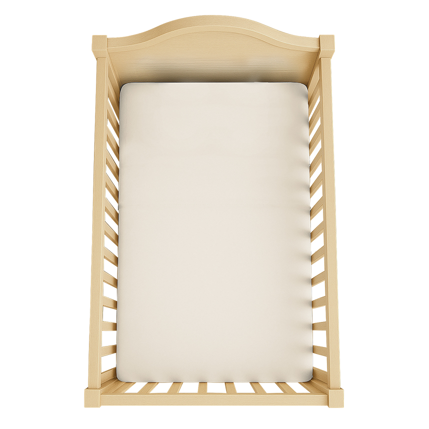 Lençol Para Berço Americano Bublim Liso Bege 1 Peça