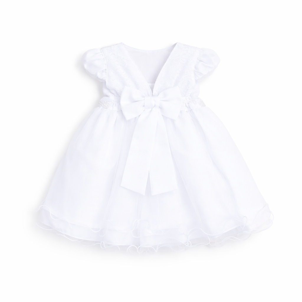 Vestido Bebê Planeta Rosa Tule Bordado com Glitter Vestido Bebê Planeta Rosa Tule Bordado com Glitter