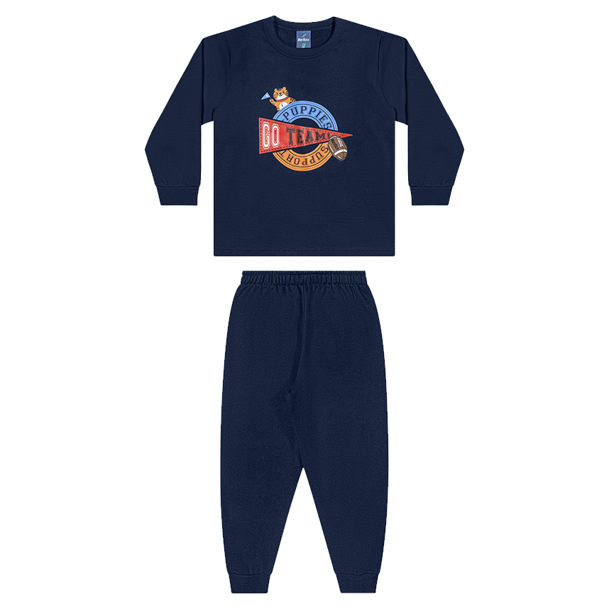 Conjunto Infantil Rei Rex Blusão Estampado E Calça Moletom