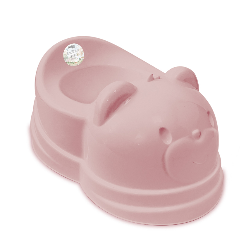 Troninho Infantil Cajovil Formato Urso Encanto Rosa