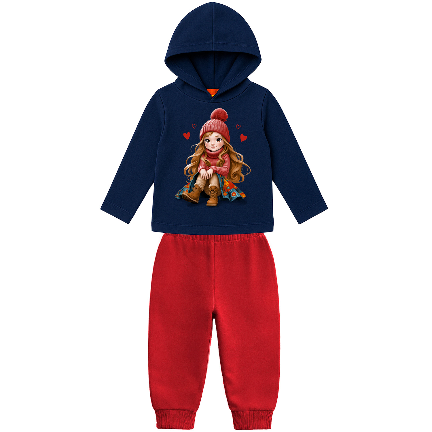 Conjunto Infantil Kyly Blusão Com Capuz E Calça Moletom