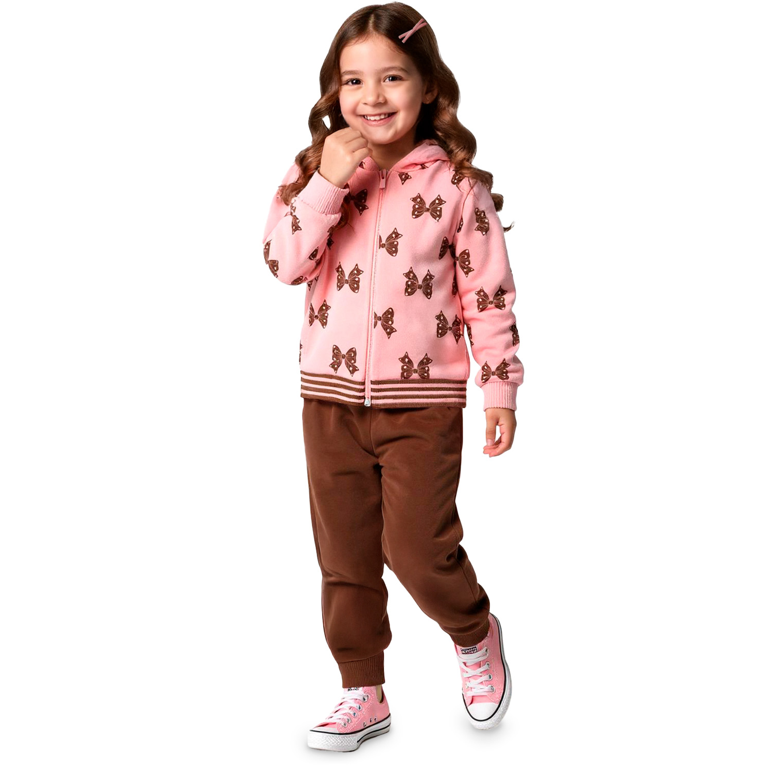 Conjunto Infantil Kyly Jaqueta Com Capuz E Calça Moletom