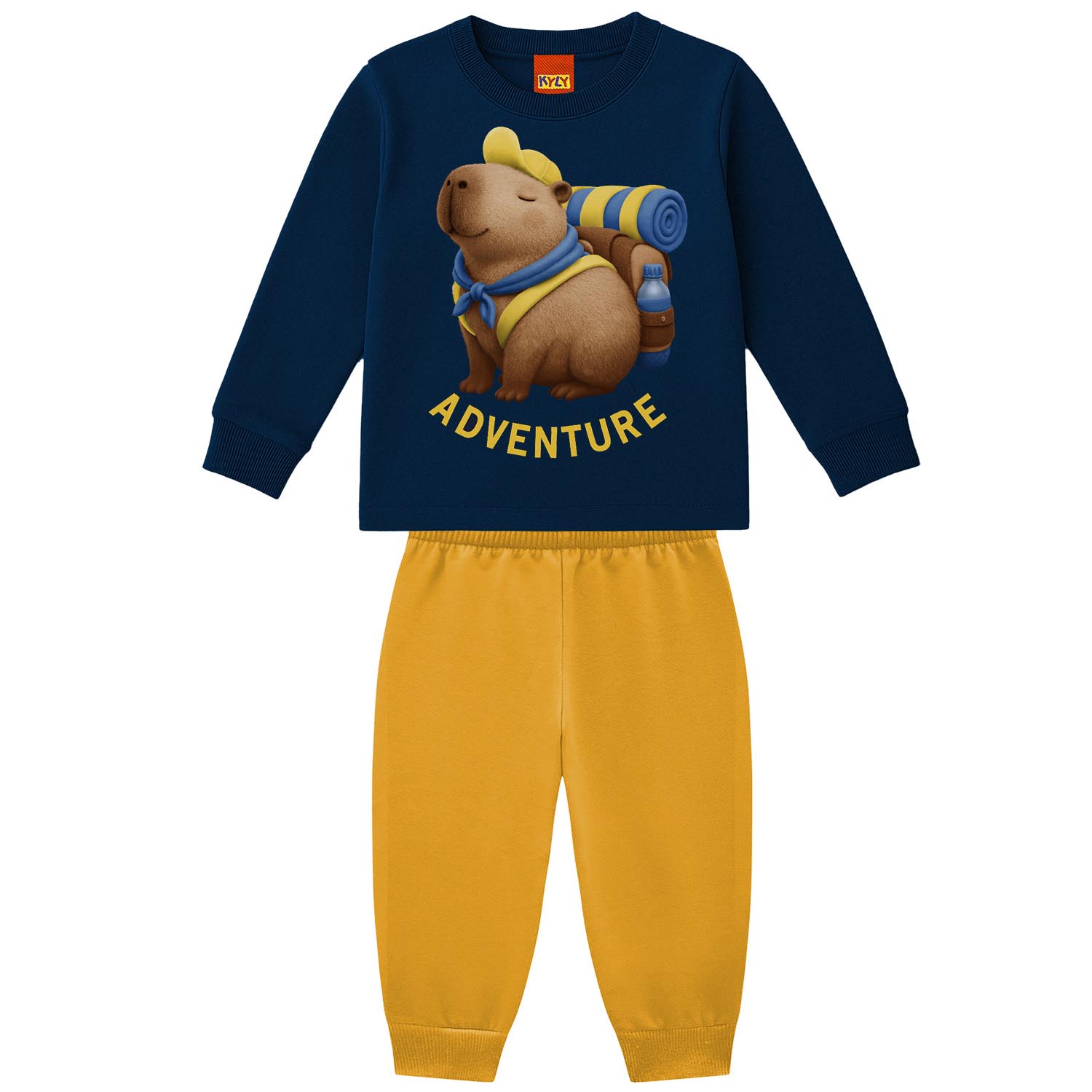 Conjunto Infantil Kyly Blusão Estampado E Calça Moletom
