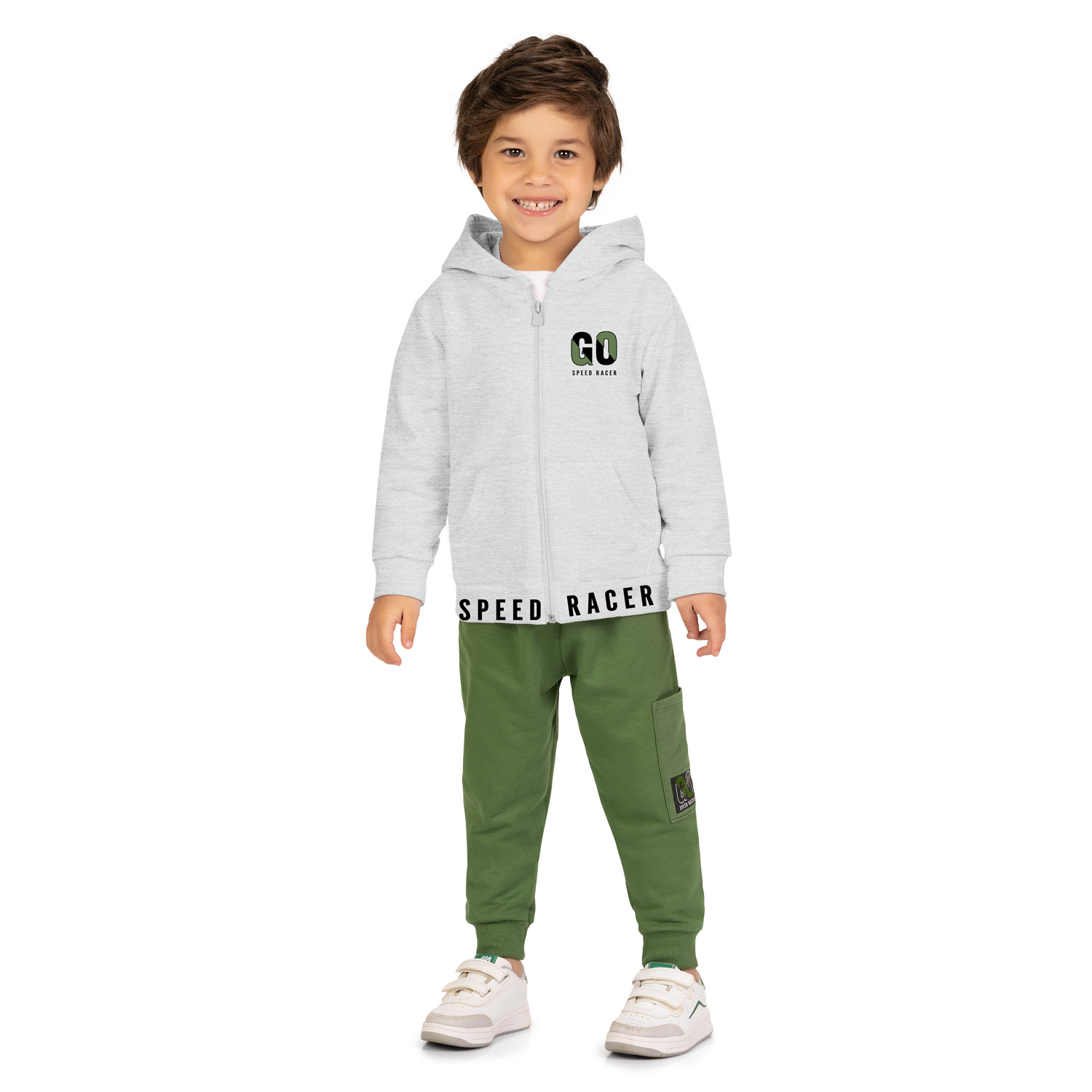 Conjunto Infantil Kyly Jaqueta Estampa Speed Racer E Calça