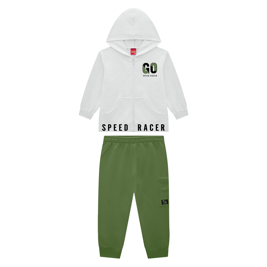 Conjunto Infantil Kyly Jaqueta Estampa Speed Racer E Calça
