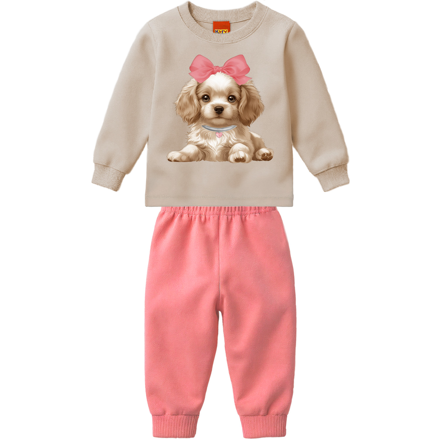 Conjunto Infantil Kyly Blusão Moletom Estampado E Calça