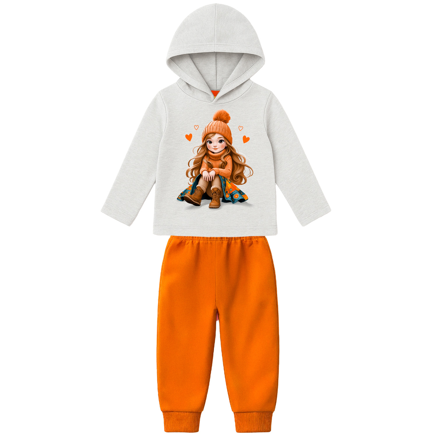 Conjunto Infantil Kyly Blusão Com Capuz E Calça Moletom
