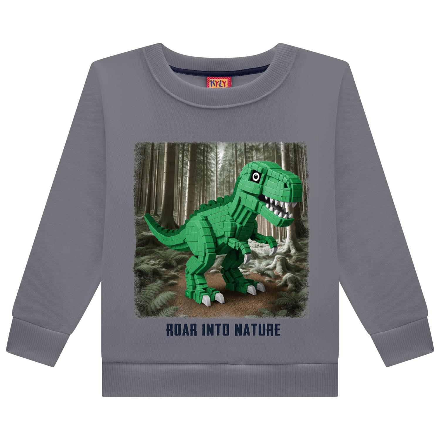 Conjunto Infantil Kyly Blusão Estampa Dinossauro E Calça