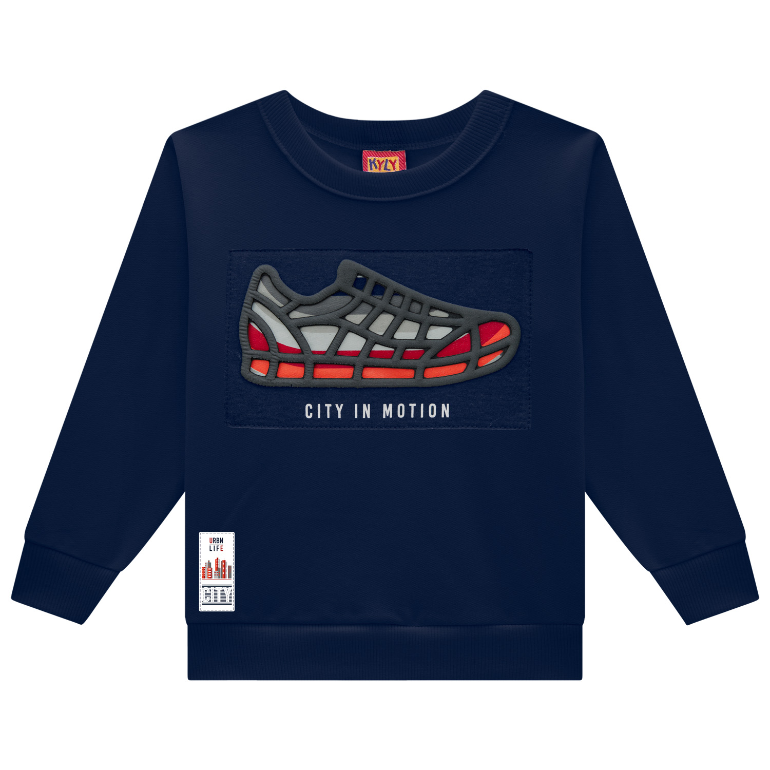 Conjunto Infantil Kyly Blusão Estampa Tênis E Calça Moletom