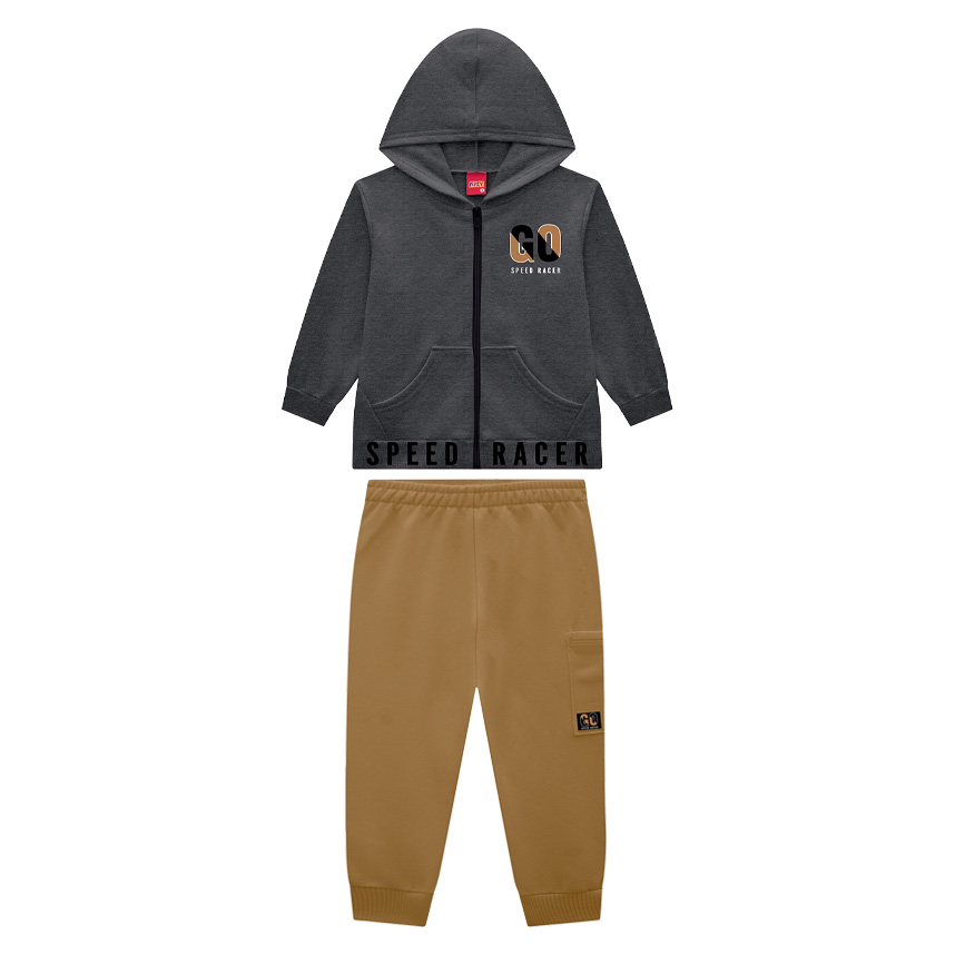 Conjunto Infantil Kyly Jaqueta Estampa Speed Racer E Calça