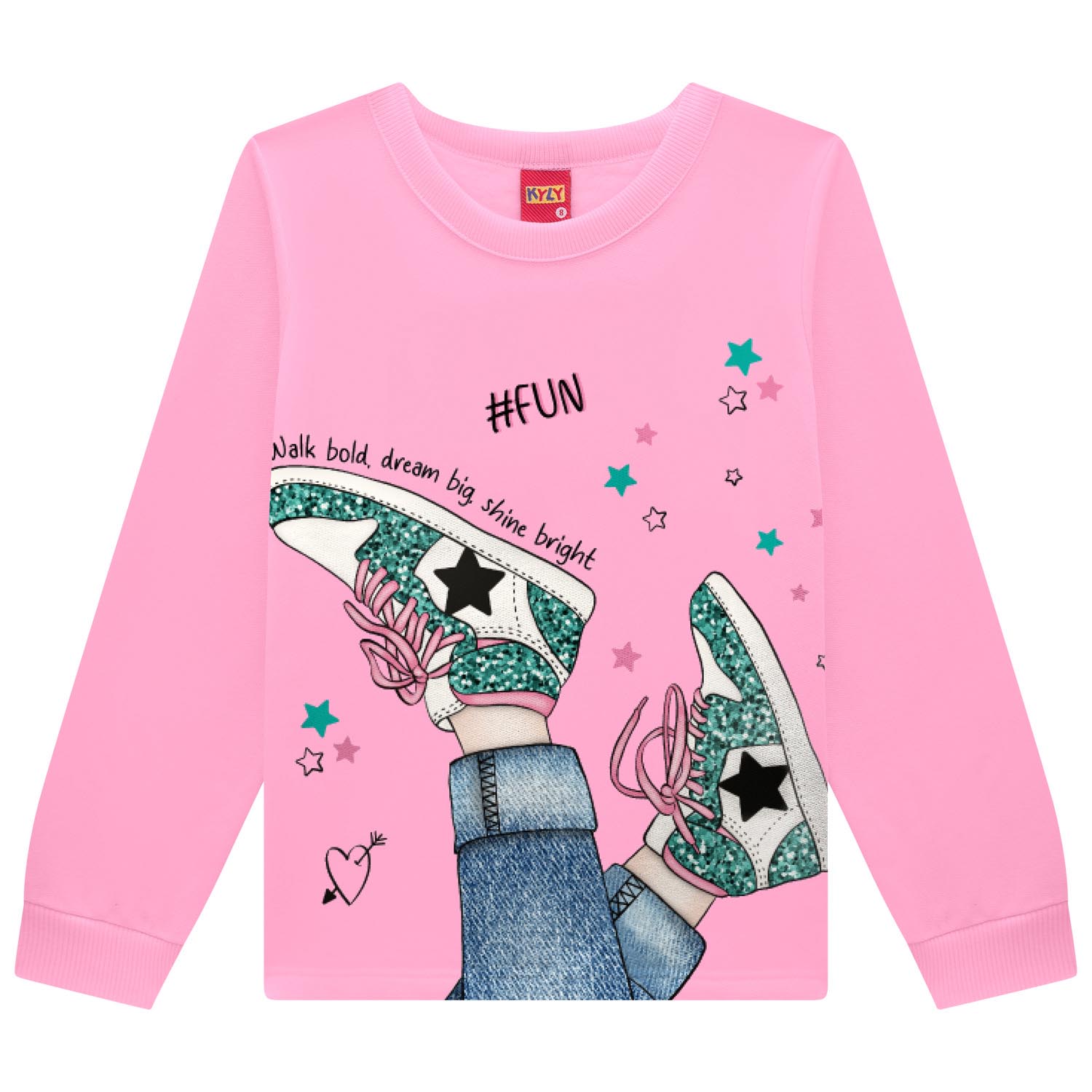 Conjunto Infantil Kyly Blusão Estampado E Calça Moletom