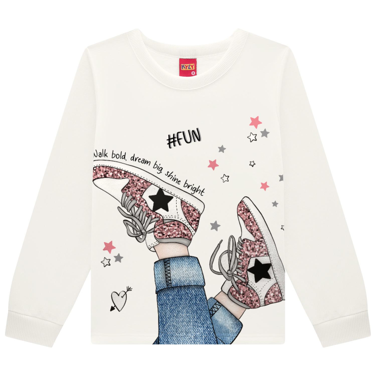 Conjunto Juvenil Kyly Blusão Estampado E Calça Moletom