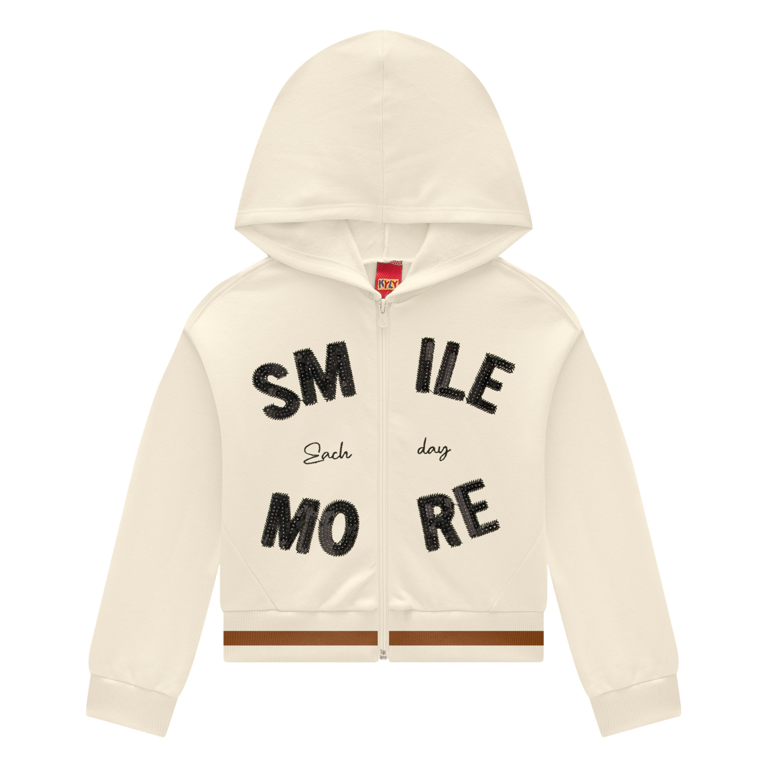 Conjunto Infantil Kyly Jaqueta Estampa Smile E Calça Moletom