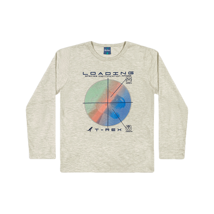 Camiseta Infantil Reirex Manga Longa Estampa Loading