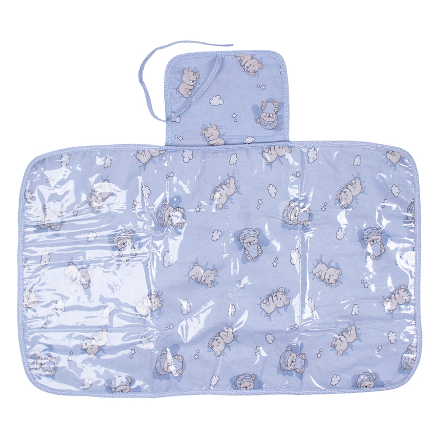 Trocador Portátil Bebê Pixuxu Estampa Urso Azul