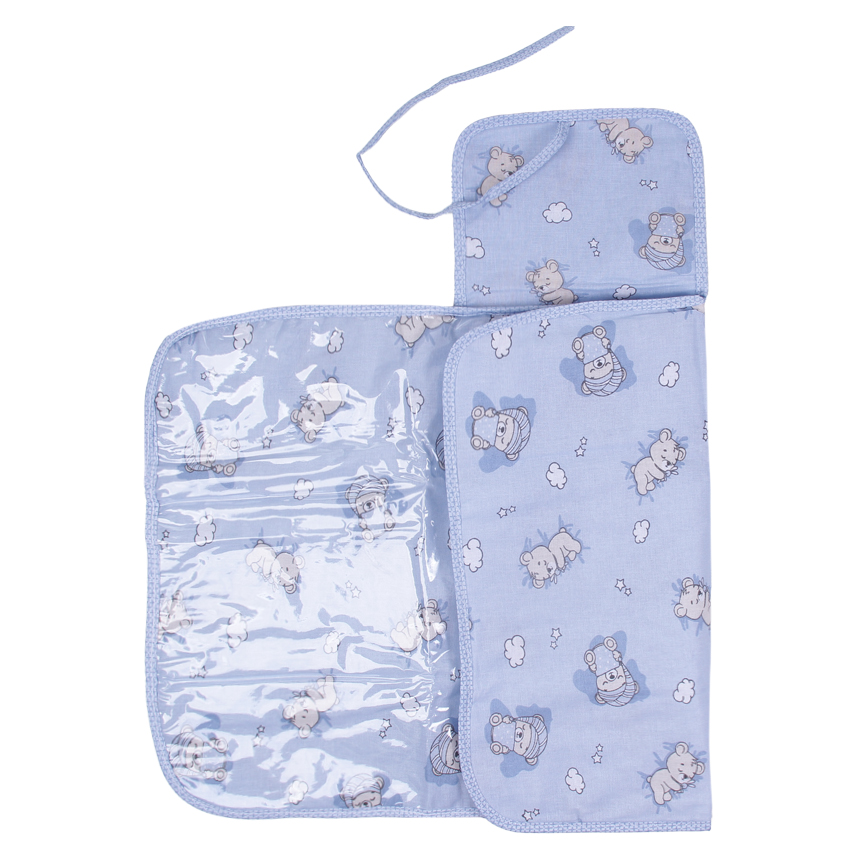 Trocador Portátil Bebê Pixuxu Estampa Urso Azul