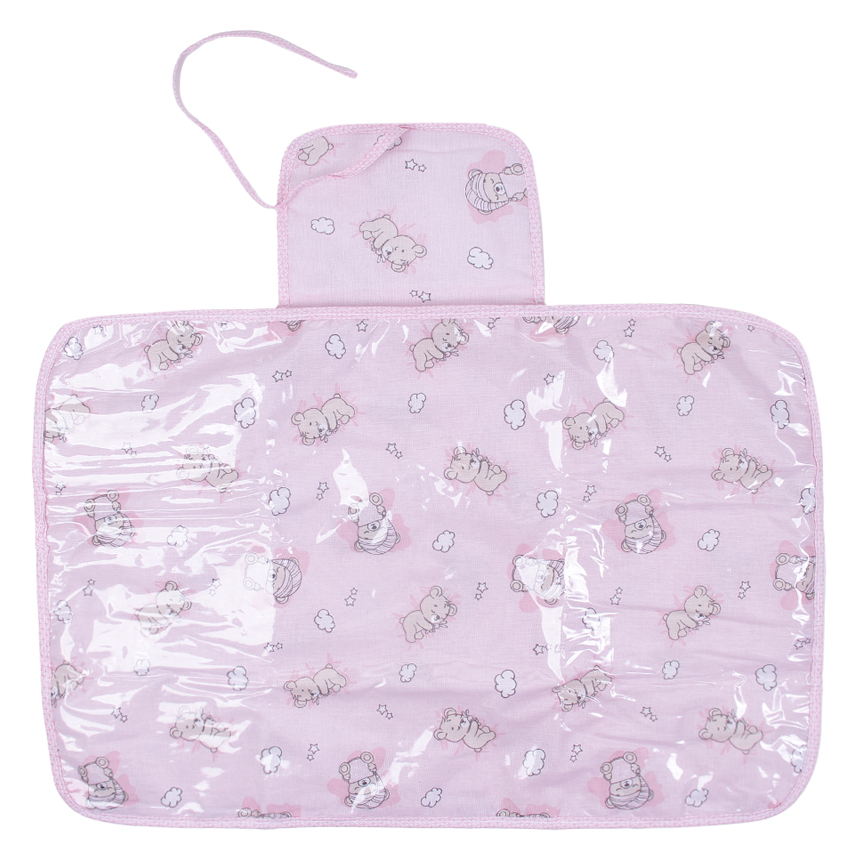 Trocador Portátil Bebê Pixuxu Estampa Ursa Rosa