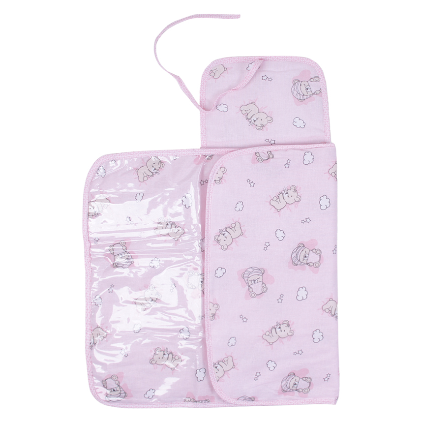 Trocador Portátil Bebê Pixuxu Estampa Ursa Rosa