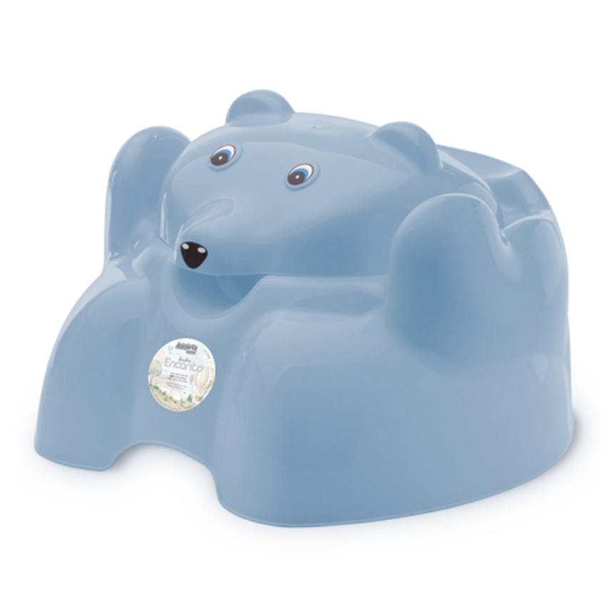 Troninho Infantil Cajovil Formato Urso Encanto Azul