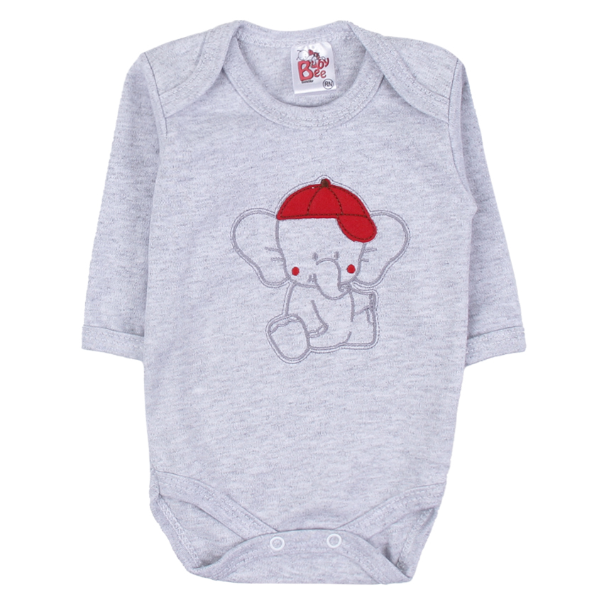 Kit Body Bebê Baby Bee Manga Longa Bordado Bichinhos 3 Peças Kit Body Bebê Baby Bee Manga Longa Bordado Bichinhos 3 Peças