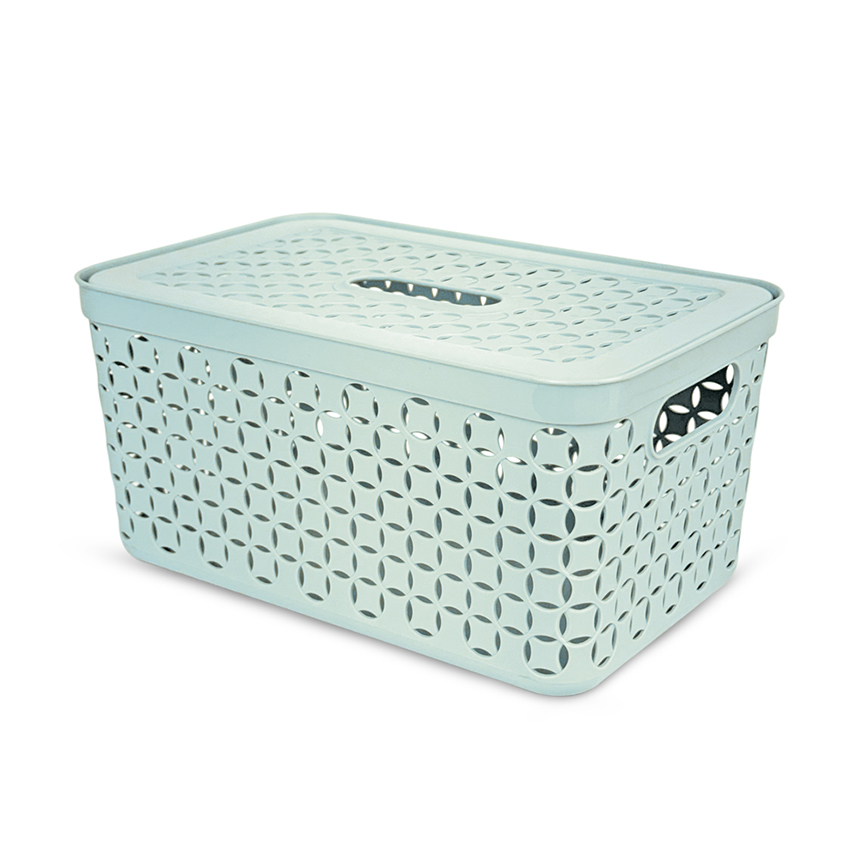 Caixa Organizadora Cajovil Tramada Verde 4 Litros