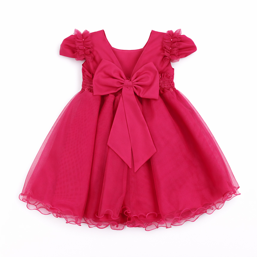 Vestido Infantil Nelu Aplique Borboletas Saia Tule