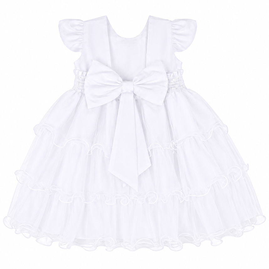 Vestido Infantil Nelu Pala Aplique Flores Saia Godê Vestido Infantil Nelu Pala Aplique Flores Saia Godê