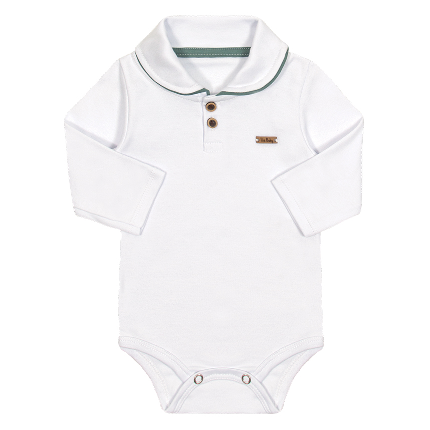 Conjunto Longo Bebê Body Polo Calça Estampa Dogs