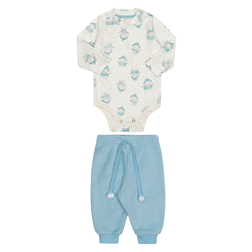 Conjunto Bebê Tileesul Estampa Bichos ou Boneco de Neve
