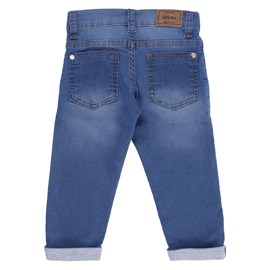 Calça Jeans Infantil Kookabu Detalhe Barra Virada